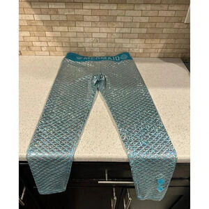 Disney Parks holographic‎ silver Ariel The Little Mermaid Leggings b35